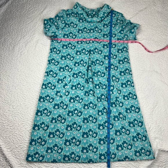 Tyler Boe Kristen Jacquard Dress Multi Floral Aqua Blue S Women’s Short Sleeve - Picture 4 of 8